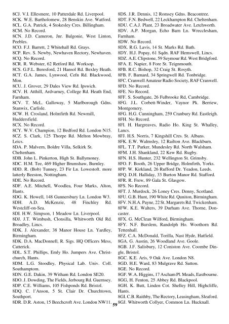 CALL BOOK 1920 - 1930 - Highfields Amateur Radio Club