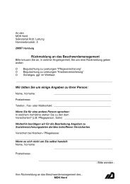 Download Beschwerdeformular - MDK Nord