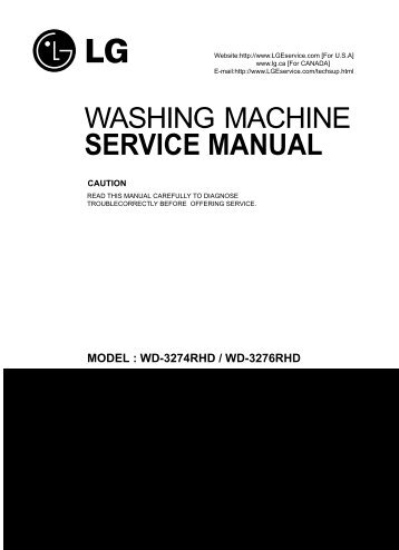 SERVICE MANUAL - Thank you for visiting ApplianceAssistant.com!