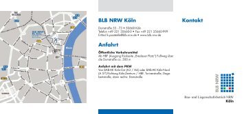 Kontakt BLB NRW Köln Anfahrt - Bau