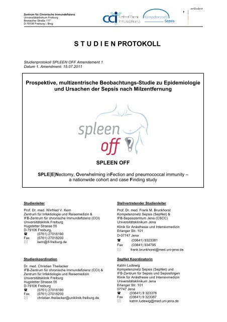 S T U D I E N PROTOKOLL - Asplenie-Net