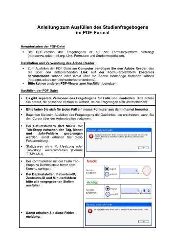 Anleitung zum AusfÃ¼llen des Studienfragebogens