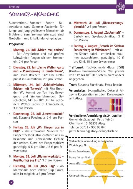 Gemeindebrief 03/2013 - Evangelische Kirchengemeinde Alzey