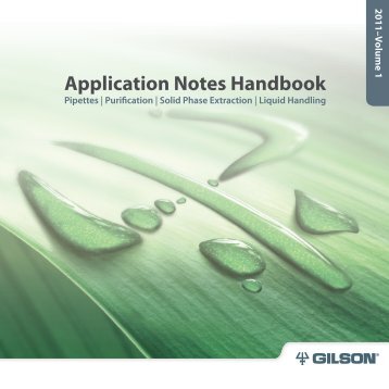 Application Notes Handbook - Gilson