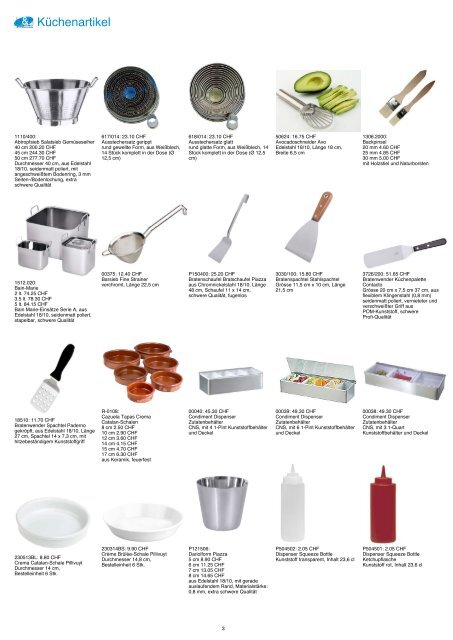 Küchen-Equipment - B&N Service AG