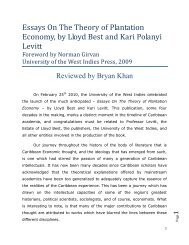 Essays on the Theory of Plantation Economy ... - Norman Girvan