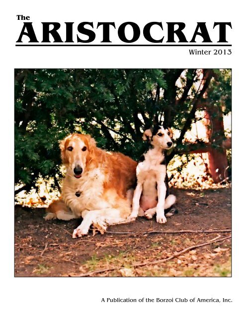 The Winter 2013 - Borzoi Club of America