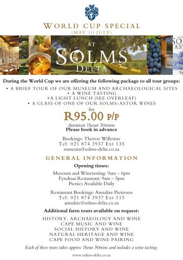 details. - Solms-Delta