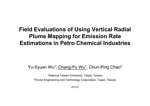 Field Evaluations of Using Vertical Radial Plume Mapping for ...