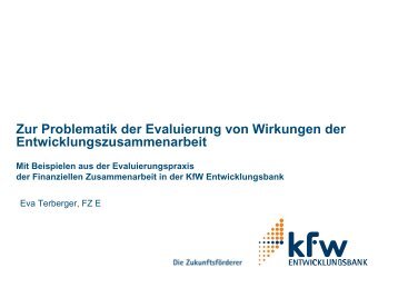 Prof. Dr. Eva Terberger, KfW Entwicklungsbank, Frankfurt am Main