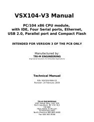 VSX104-V3 Manual - Tri-M Systems Inc.