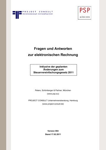 Fragen und Antworten zur elektronischen Rechnung