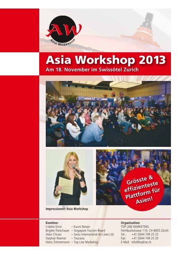 Aussteller - Booklet - Asia Workshop
