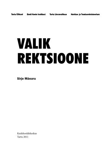 VALIK REKTSIOONE - koduleht.net engine