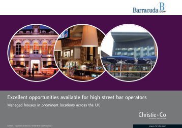 Excellent opportunities available for high street bar operators