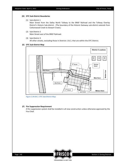 Zoning Ordinance - City of Frisco