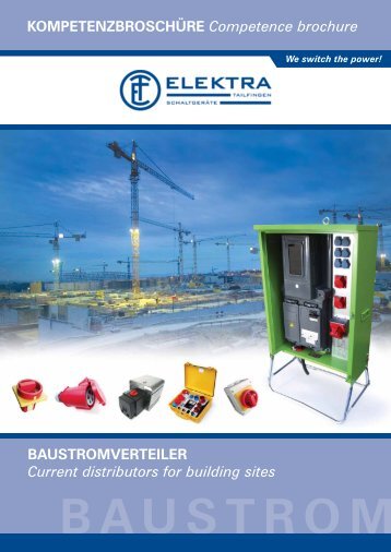 BAUSTROM BAUSTROMVERTEILER Current distributors for ...