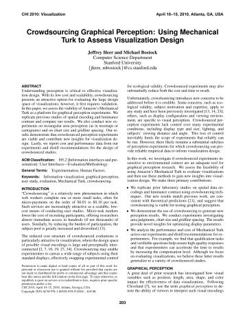 Crowdsourcing graphical perception: using mechanical turk to ...