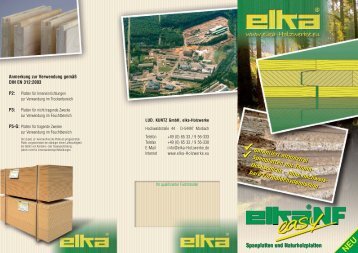 garantiert altholzfrei Spanplatten mit Tannin - ELKA - Holzwerke