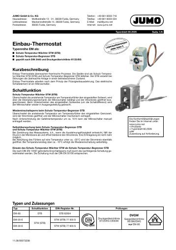 Einbau-Thermostat - Jumo