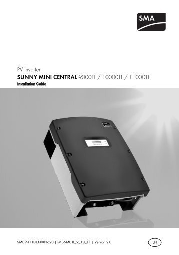 SMA Sunny Mini Central Installation Guide - Energy Matters