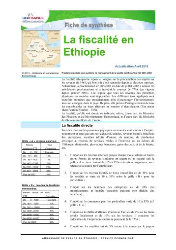 La fiscalité en Ethiopie - Academia-vinhaevinho.com