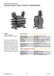 OUTDOOR SINGLE PHASE VOLTAGE TRANSFORMERS