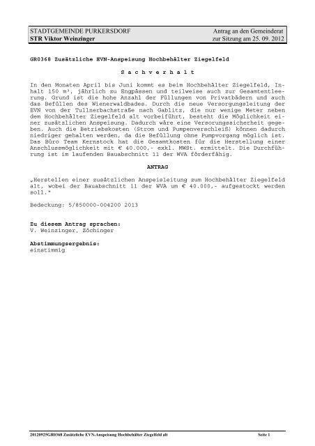 Entwurf vom 19.09.2012 - Purkersdorf