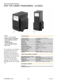 POST TYPE CURRENT TRANSFORMERS - CB SERIES