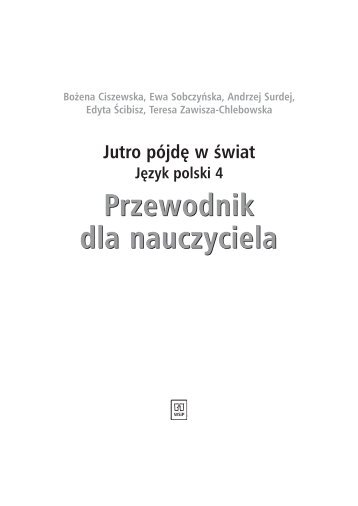 Przewodnik dla nauczyciela Przewodnik dla nauczyciela - WSiP