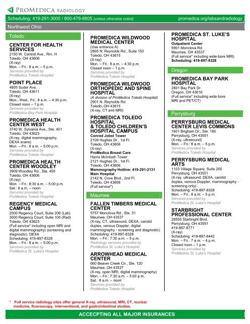 My Promedica Chart