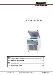 ROTO SILENTA 630 RS - Hettich Instruments