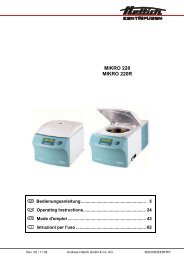 MIKRO 220 MIKRO 220R - Hettich Instruments