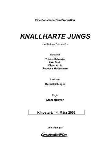 Presseheft (pdf) - Dreharbeiten.de