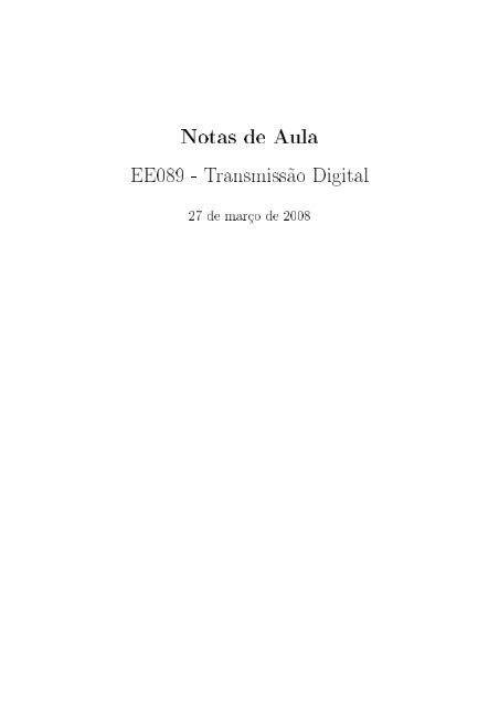 Notas de Aula - DECOM