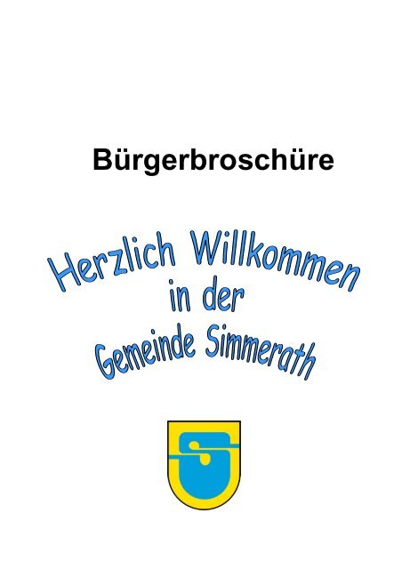 BÃ¼rgerbroschÃ¼re - Gemeinde Simmerath