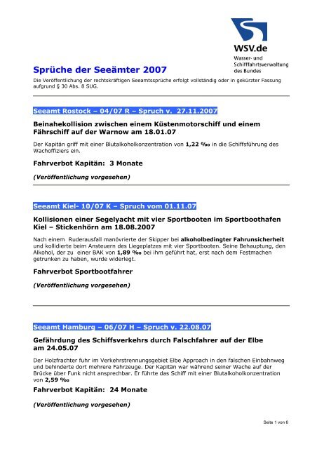 SprÃƒÂ¼che der SeeÃƒÂ¤mter 2007