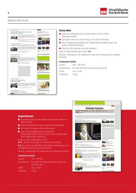 Mediadaten Online 2013 - Westfälische Nachrichten