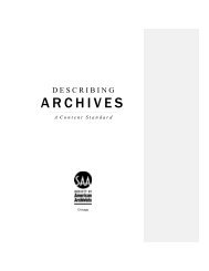 DACS Revision - Society of American Archivists