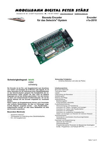 Encoder v1a-2010 13 Apr 06.pdf - Modellbahn Digital Peter StÃ¤rz