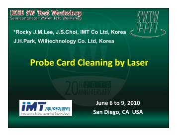 Probe Card Cleaning by Laser