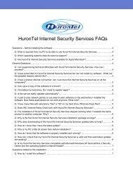 HuronTel Internet Security Services FAQs