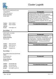 Cluster Logistik - Logistik Untermain