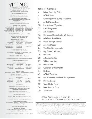 Rosh Hashanah 5765 - Jewish Infertility