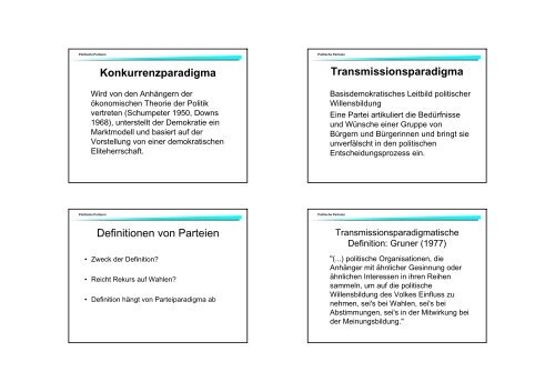 Normative Grundannahmen Integrationsparadigma - Andreas Ladner