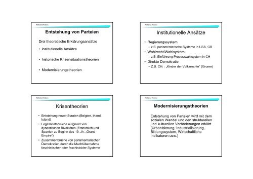 Normative Grundannahmen Integrationsparadigma - Andreas Ladner