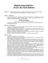 nuovo statuto dell'Associzaione che diventa ASD ... - sciclubsedrina.it