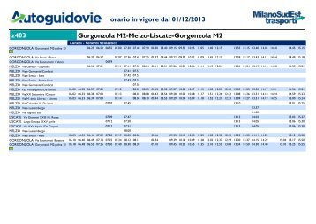 Gorgonzola M2-Melzo-Liscate-Gorgonzola M2 - Milano SudEst ...