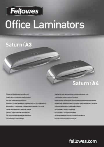 Saturn A3/A4 Manual - Fellowes