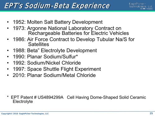 General EPT Li-Ion presentation